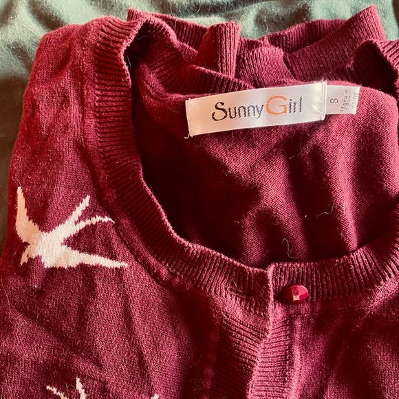 SunnyGirl (Modcloth) Birdlandia Cardigan - 3/4 sleeve, Small - Picture 5 of 8